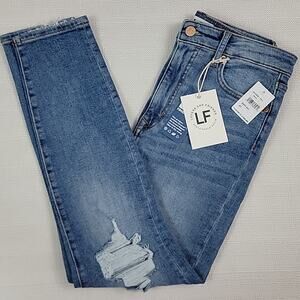 Lovers + Friends Womens Mason High Rise Skinny Cropped Denim Jeans in Miramar 27